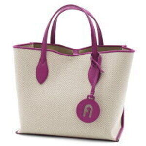 FURLA Handbag Tote Bag Toni Beige Vuganvillea Purple